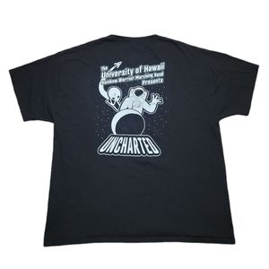 University Of Hawaii Marching Band Uncharted Size XL Black T-Shirt